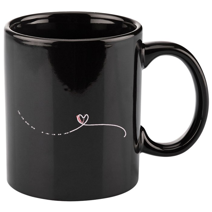 Subtle Fk Trump Morse Code Heart Antimaga Feminist Rights Gift 11oz C Handle Ceramic Mug