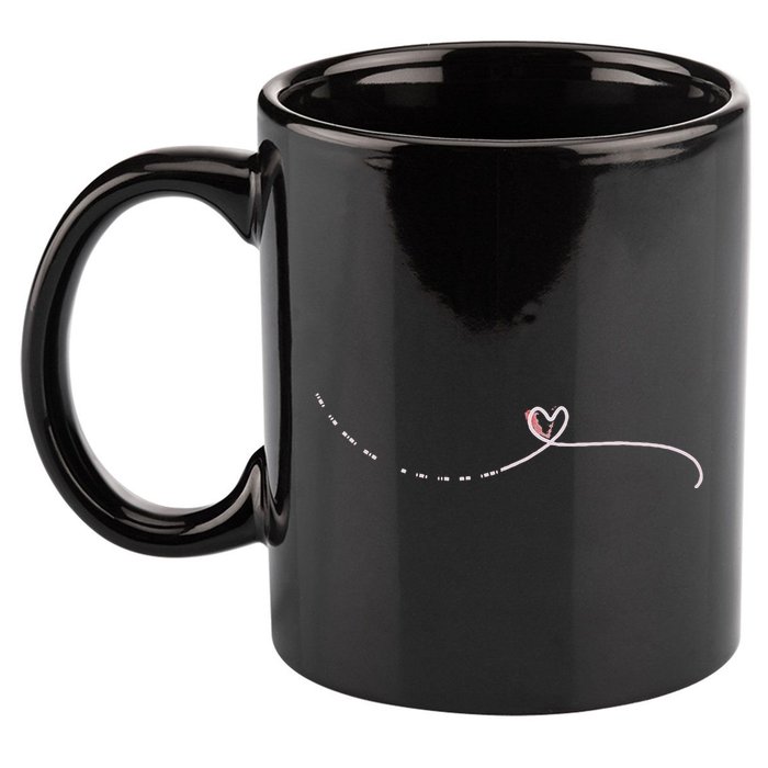 Subtle Fk Trump Morse Code Heart Antimaga Feminist Rights Gift 11oz C Handle Ceramic Mug