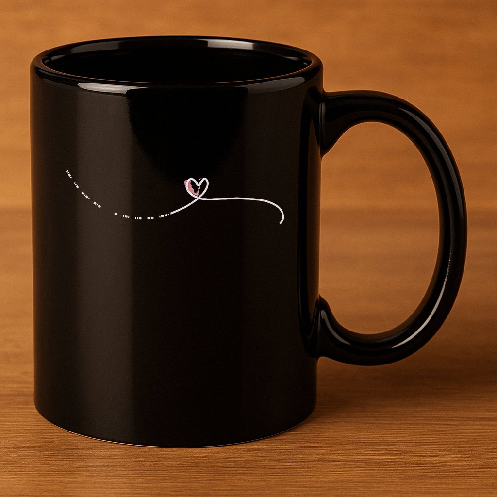 Subtle Fk Trump Morse Code Heart Antimaga Feminist Rights Gift 11oz C Handle Ceramic Mug