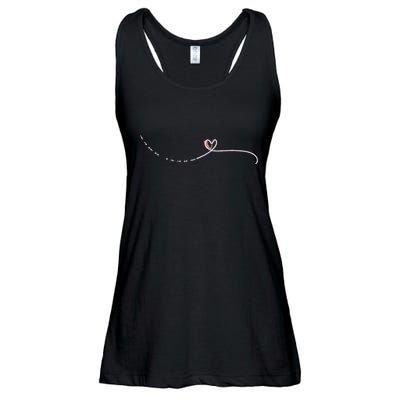 Subtle Fk Trump Morse Code Heart Antimaga Feminist Rights Gift Ladies Essential Flowy Tank