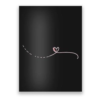 Subtle Fk Trump Morse Code Heart Antimaga Feminist Rights Gift Poster