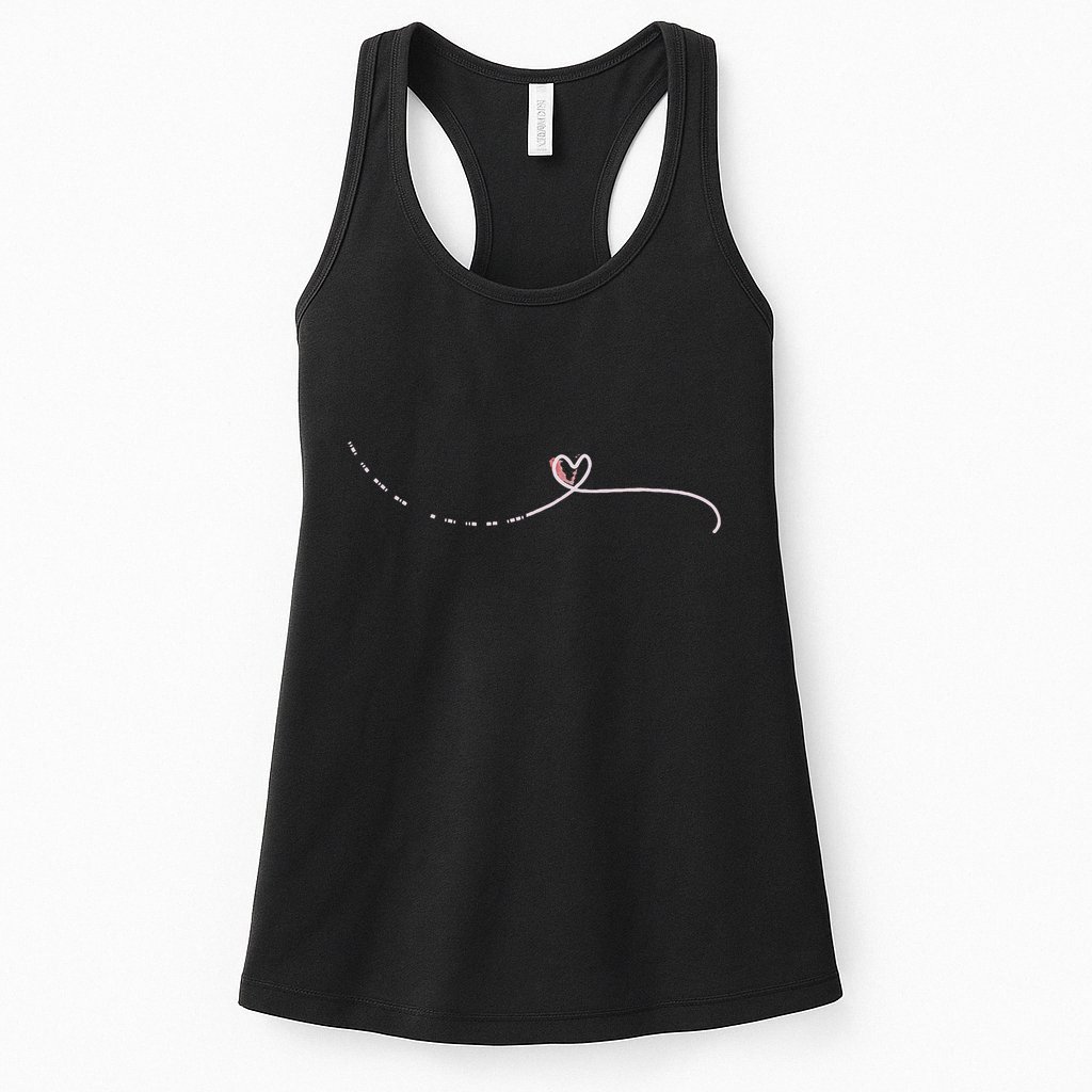 Subtle Fk Trump Morse Code Heart Antimaga Feminist Rights Gift Womens Tank Top