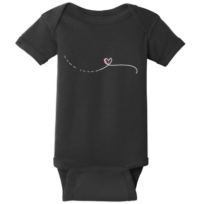 Subtle Fk Trump Morse Code Heart Antimaga Feminist Rights Gift Baby Bodysuit