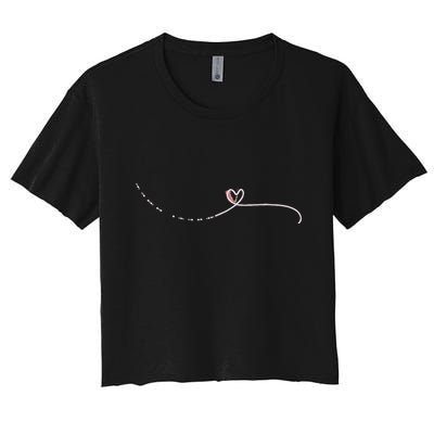 Subtle Fk Trump Morse Code Heart Antimaga Feminist Rights Gift Crop Top