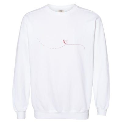 Subtle Fk Trump Morse Code Heart Antimaga Feminist Rights Gift Garment-Dyed Sweatshirt