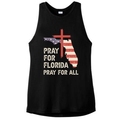 Safe From The Hurricane Milton Pray For Florida Pray For All Ladies PosiCharge Tri-Blend Wicking Tank