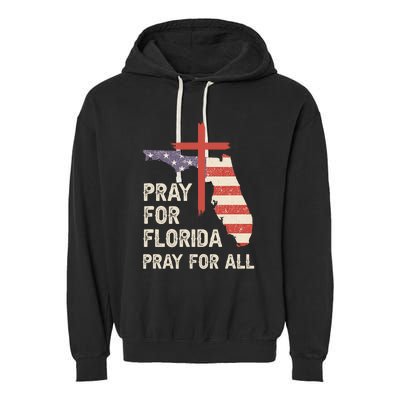 Safe From The Hurricane Milton Pray For Florida Pray For All Garment-Dyed Fleece Hoodie