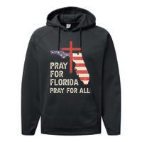 Safe From The Hurricane Milton Pray For Florida Pray For All Performance Fleece Hoodie