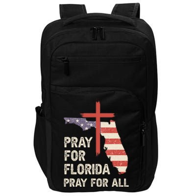 Safe From The Hurricane Milton Pray For Florida Pray For All Impact Tech Backpack