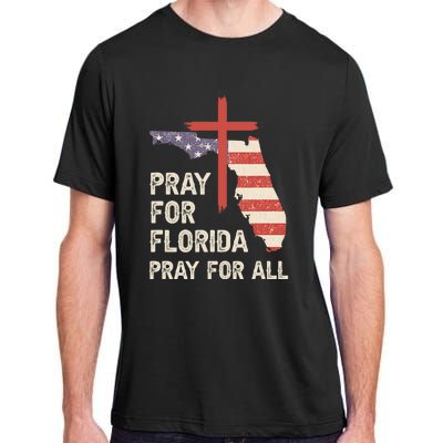 Safe From The Hurricane Milton Pray For Florida Pray For All Adult ChromaSoft Performance T-Shirt