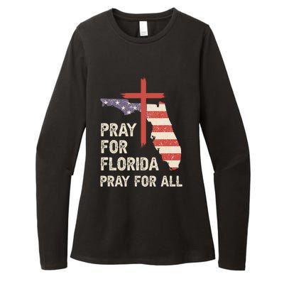 Safe From The Hurricane Milton Pray For Florida Pray For All Womens CVC Long Sleeve Shirt