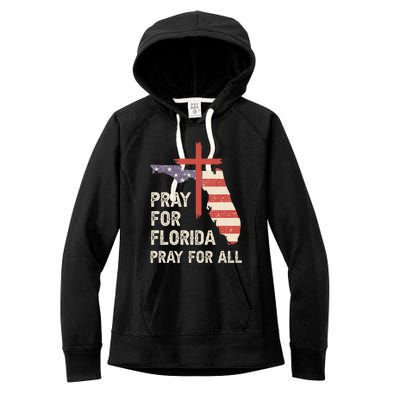 Safe From The Hurricane Milton Pray For Florida Pray For All Women's Fleece Hoodie