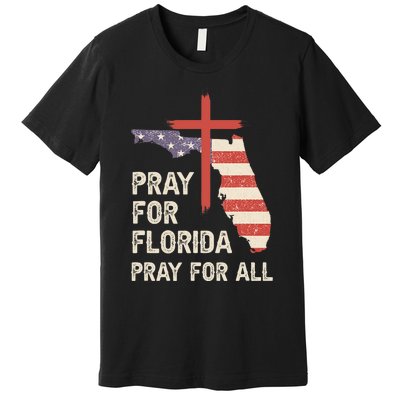 Safe From The Hurricane Milton Pray For Florida Pray For All Premium T-Shirt