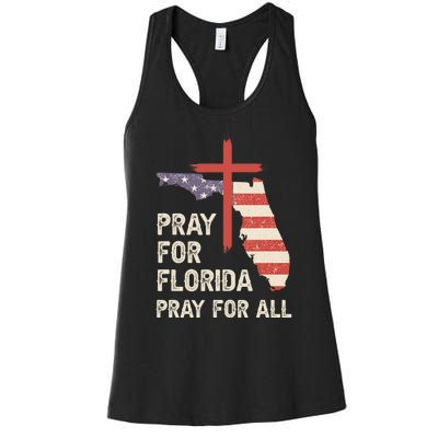 Safe From The Hurricane Milton Pray For Florida Pray For All Women's Racerback Tank