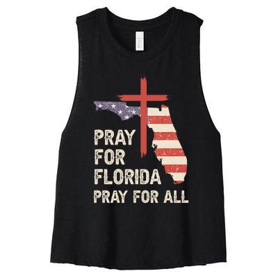 Safe From The Hurricane Milton Pray For Florida Pray For All Women's Racerback Cropped Tank