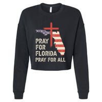 Safe From The Hurricane Milton Pray For Florida Pray For All Cropped Pullover Crew