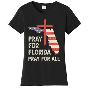 Safe From The Hurricane Milton Pray For Florida Pray For All Women's T-Shirt