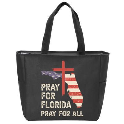 Safe From The Hurricane Milton Pray For Florida Pray For All Zip Tote Bag