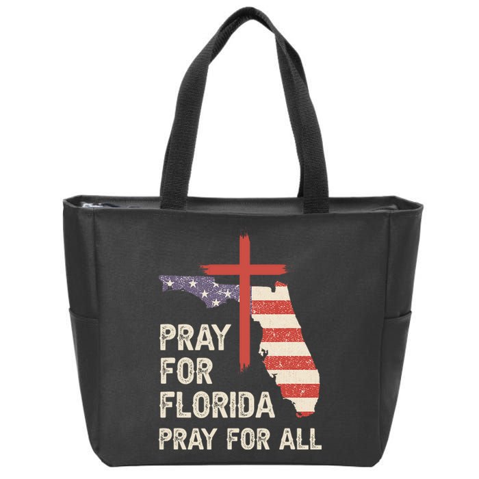 Safe From The Hurricane Milton Pray For Florida Pray For All Zip Tote Bag