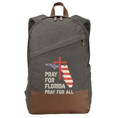 Safe From The Hurricane Milton Pray For Florida Pray For All Cotton Canvas Backpack