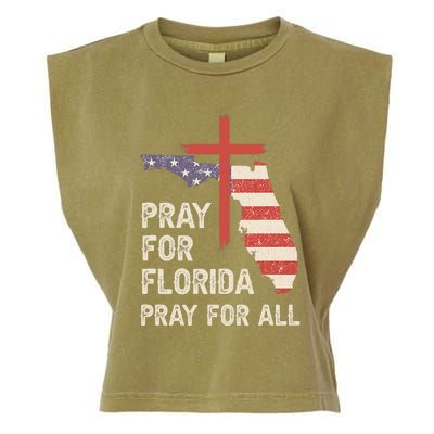 Safe From The Hurricane Milton Pray For Florida Pray For All Garment-Dyed Women's Muscle Tee