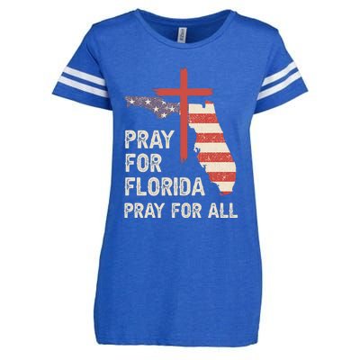 Safe From The Hurricane Milton Pray For Florida Pray For All Enza Ladies Jersey Football T-Shirt