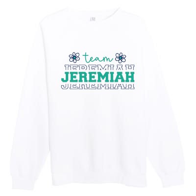 Summer Floral Team Jeremiah Premium Crewneck Sweatshirt