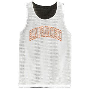 San Francisco Text Mesh Reversible Basketball Jersey Tank