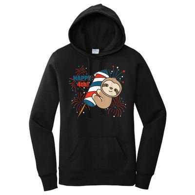 Sloth For The Fourth Of July Fireworks Kids Women's Pullover Hoodie