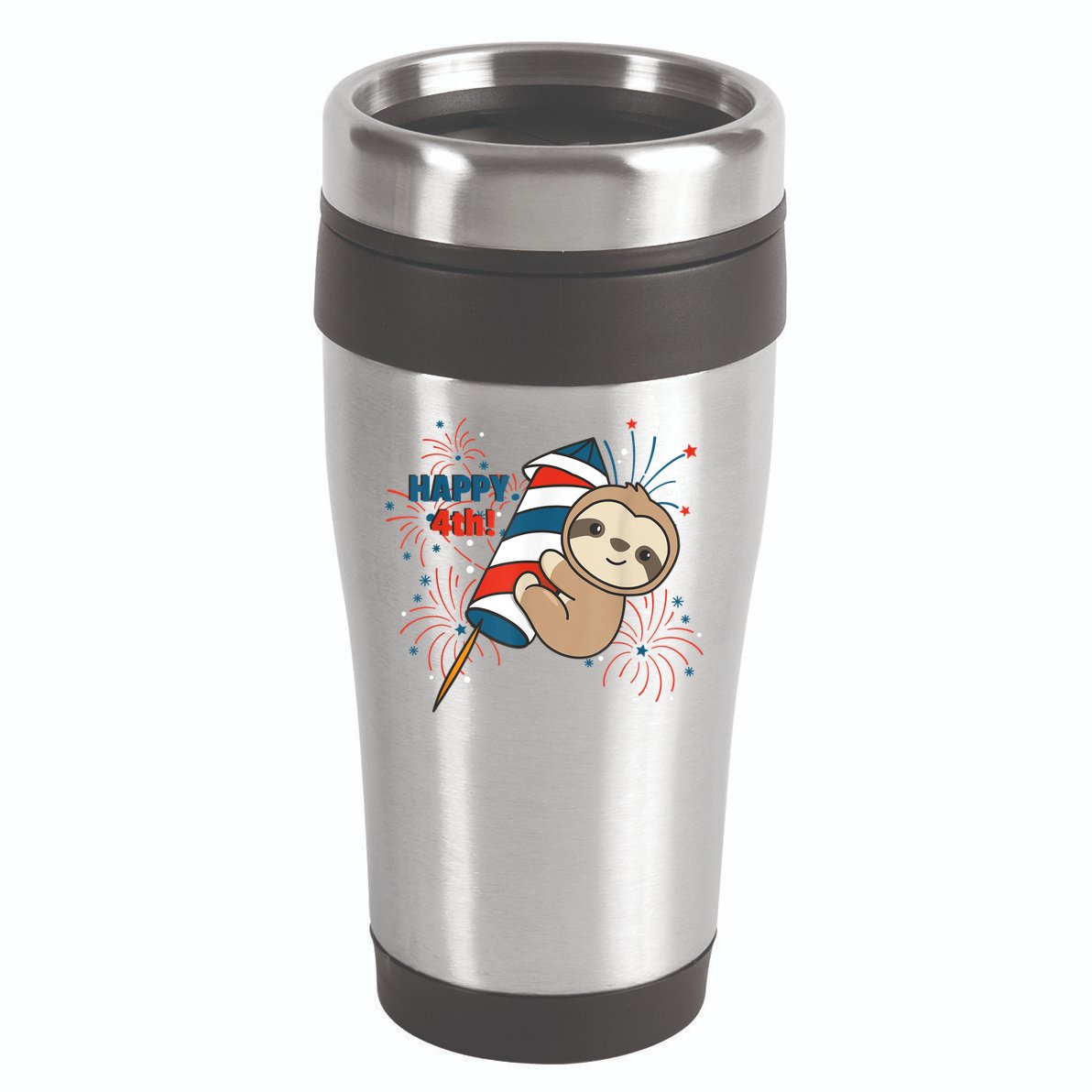 Sloth For The Fourth Of July Fireworks Kids 16oz Travel Tumbler