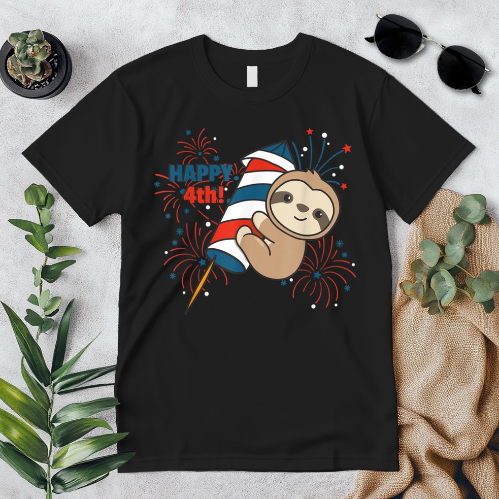 Sloth For The Fourth Of July Fireworks Kids Premium T-Shirt