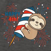 Sloth For The Fourth Of July Fireworks Kids Vector Backpack