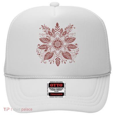 Subtle Fuck Trump Flower High Crown Mesh Back Trucker Hat