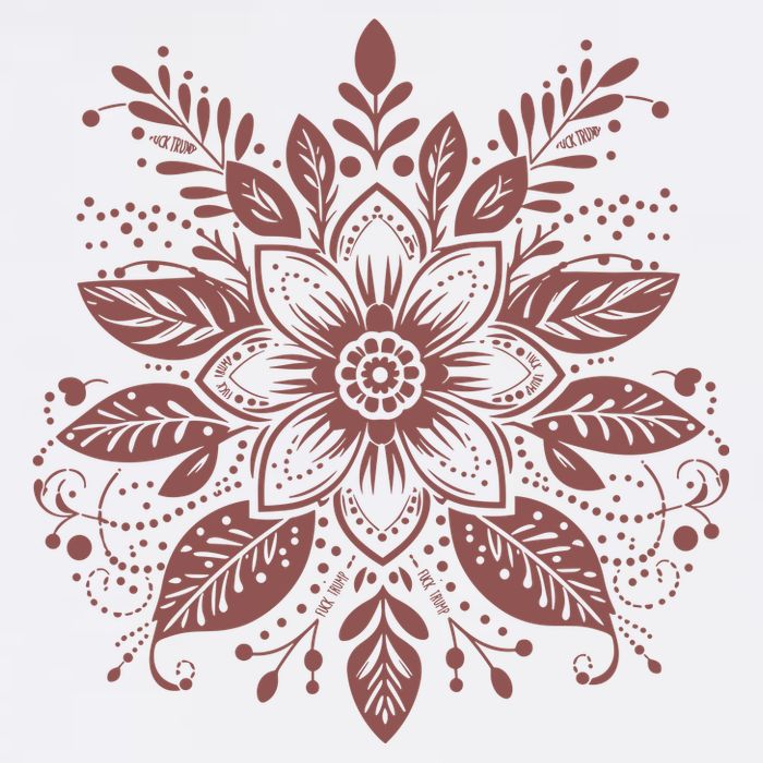 Subtle Fuck Trump Flower V-Neck T-Shirt