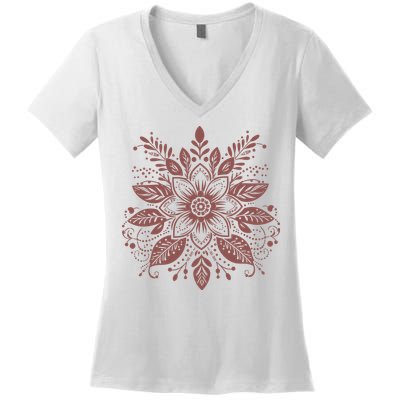 Subtle Fuck Trump Flower Women's V-Neck T-Shirt