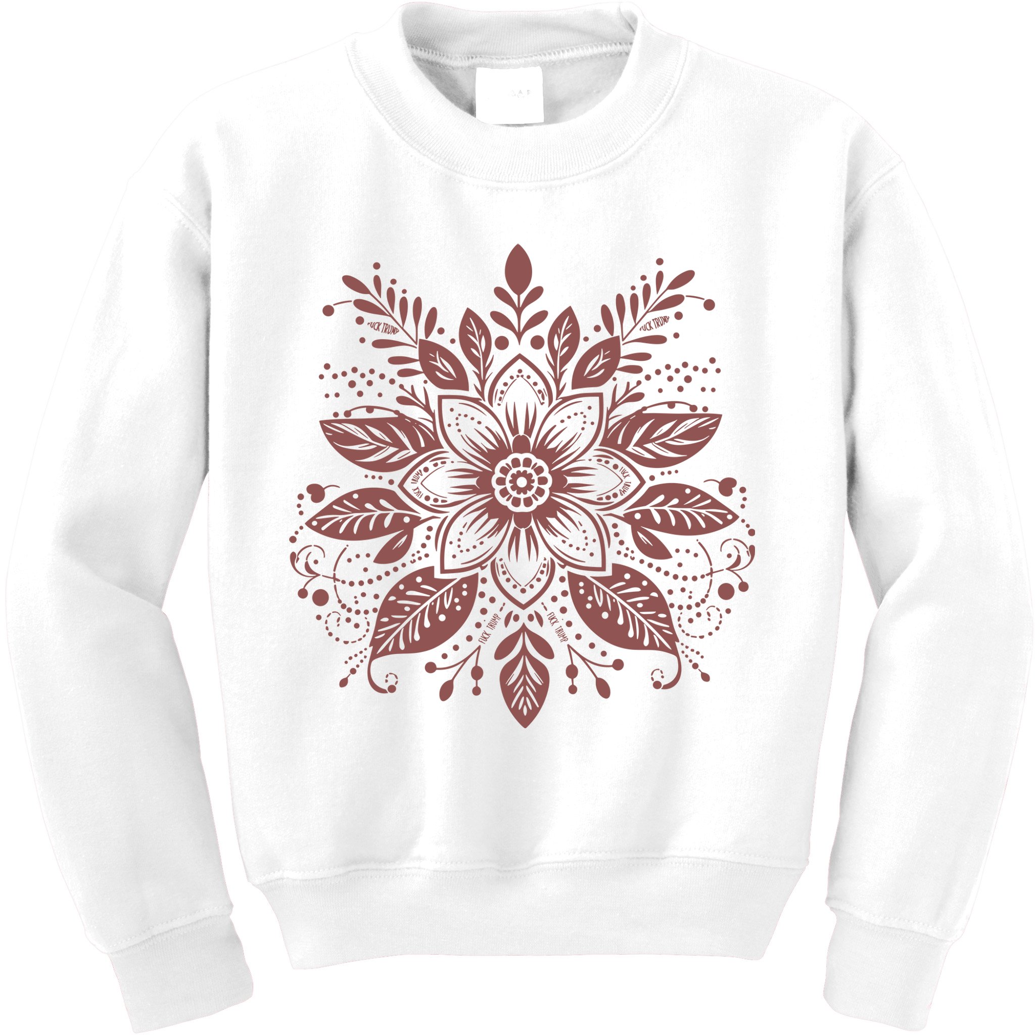 Subtle Fuck Trump Flower Kids Sweatshirt