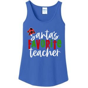 SantaS Favorite Teacher Christmas Teacher Funny Gift Ladies Essential Tank