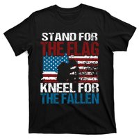 Stand For The Flag Kneel For The Fallen Patriotic Veteran T-Shirt