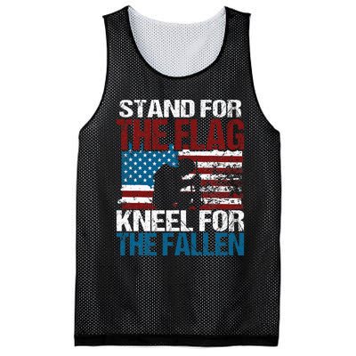 Stand For The Flag Kneel For The Fallen Patriotic Veteran Mesh Reversible Basketball Jersey Tank