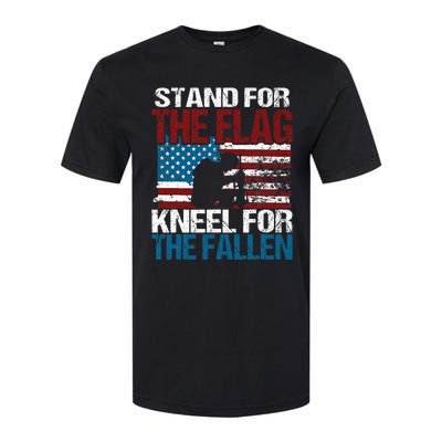 Stand For The Flag Kneel For The Fallen Patriotic Veteran Softstyle® CVC T-Shirt