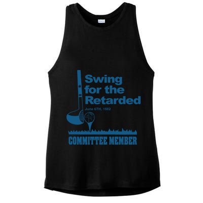Swing For The Retarded June 6th 1982 Committee Ladies PosiCharge Tri-Blend Wicking Tank