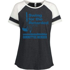 Swing For The Retarded June 6th 1982 Committee Enza Ladies Jersey Colorblock Tee