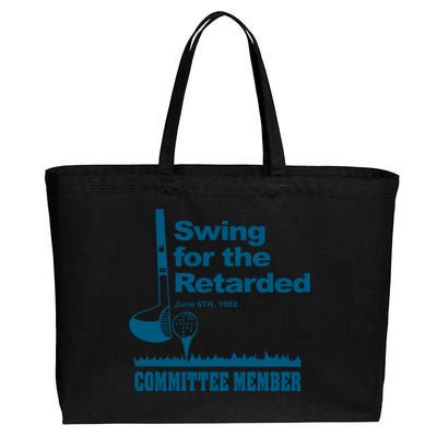 Swing For The Retarded June 6th 1982 Committee Cotton Canvas Jumbo Tote