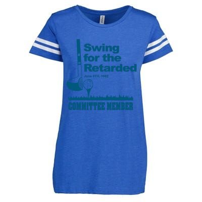 Swing For The Retarded June 6th 1982 Committee Enza Ladies Jersey Football T-Shirt