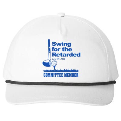 Swing For The Retarded June 6th 1982 Snapback Five-Panel Rope Hat