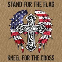 Stand For The Flag Kneel For The Cross Cotton Canvas Backpack