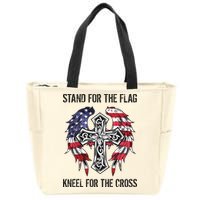 Stand For The Flag Kneel For The Cross Zip Tote Bag