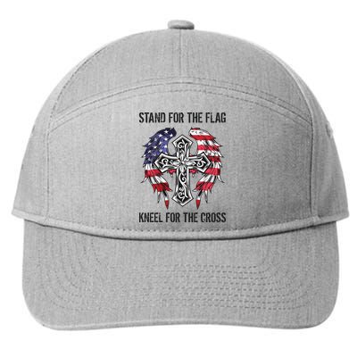 Stand For The Flag Kneel For The Cross 7-Panel Snapback Hat