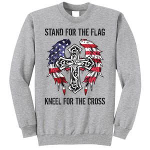 Stand For The Flag Kneel For The Cross Tall Sweatshirt