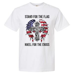 Stand For The Flag Kneel For The Cross Garment-Dyed Heavyweight T-Shirt